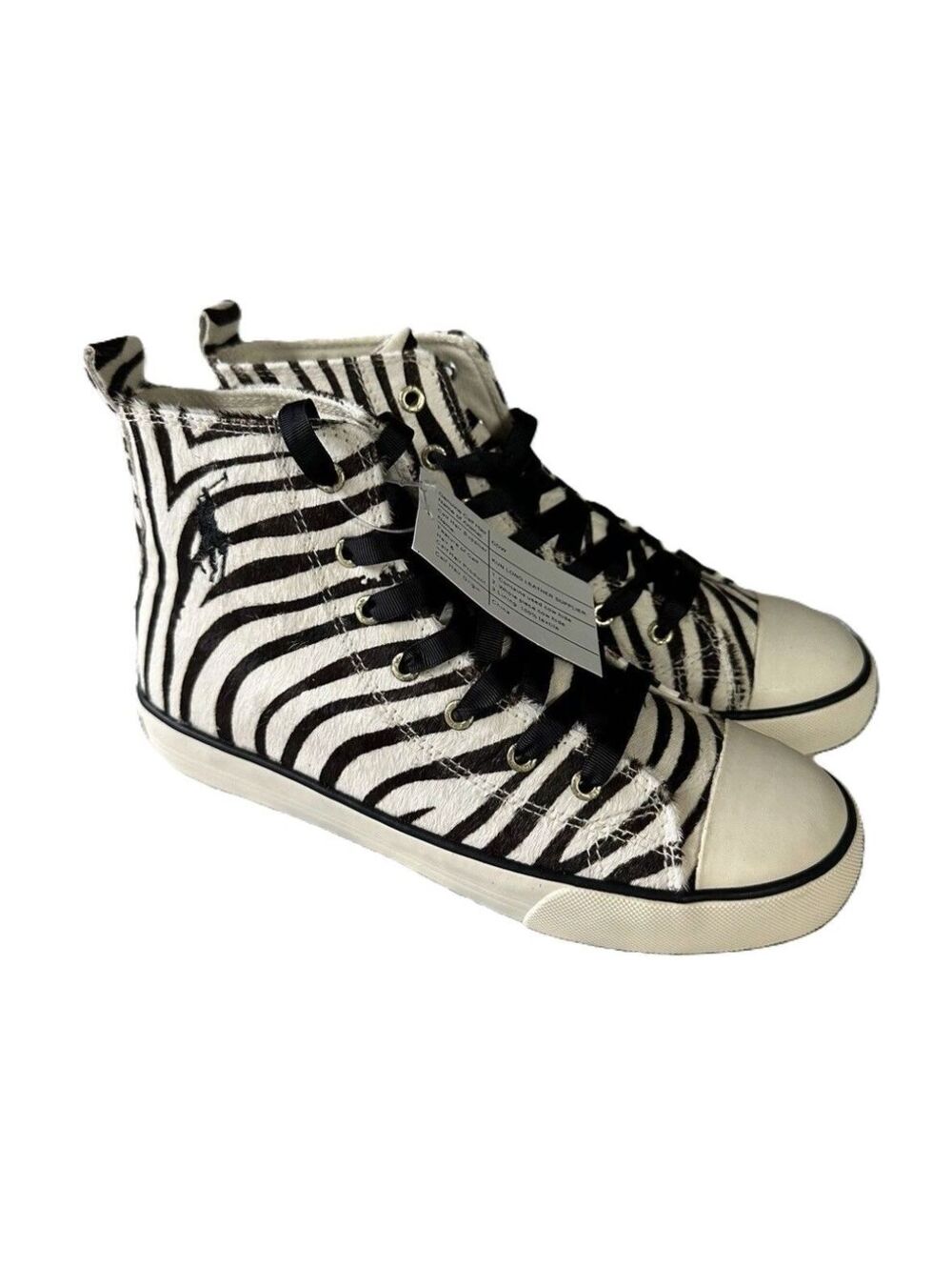 Polo Big Kids Sag Harbour HI Sneakers in  Zebra HairCalf 7 ($90)